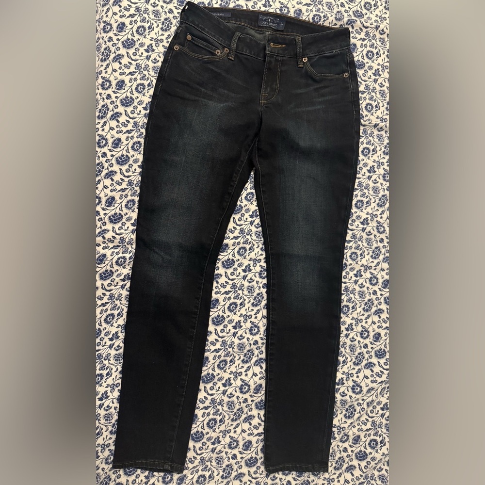 lucky brand lolita dark blue skinny jeans 2/26